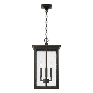 Capital Lighting 943844OZ Barrett 4 Light Outdoor Hanging Lantern Oiled Bronze