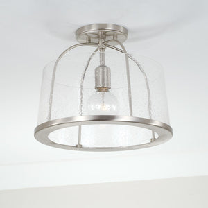 Capital Lighting 247011BN Madison 1 Light Semi-Flush Brushed Nickel