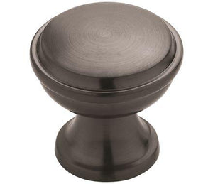 Amerock Cabinet Knob Graphite 1-3/16 inch (30 mm) Diameter Westerly 1 Pack Drawer Knob Cabinet Hardware
