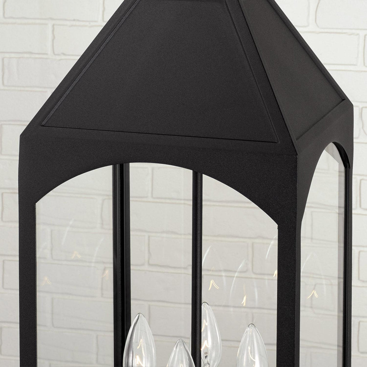 Capital Lighting 946342BK Burton 4 Light Outdoor Hanging Lantern Black