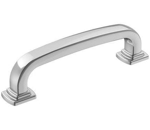 Amerock Cabinet Pull Polished Chrome 3-3/4 inch (96 mm) Center-to-Center Surpass 1 Pack Drawer Pull Cabinet Handle Cabinet Hardware