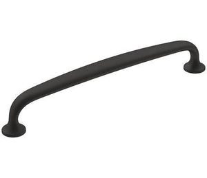 Amerock Cabinet Pull Matte Black 6-5/16 inch (160 mm) Center-to-Center Renown 1 Pack Drawer Pull Cabinet Handle Cabinet Hardware
