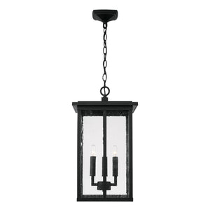 Capital Lighting 943844BK Barrett 4 Light Outdoor Hanging Lantern Black
