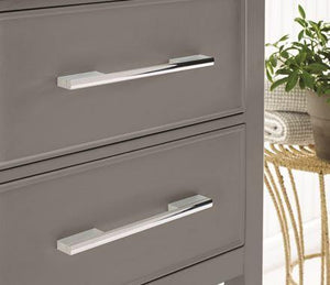 Amerock Cabinet Pull Polished Chrome 8 inch (203 mm) Center to Center Separa 1 Pack Drawer Pull Drawer Handle Cabinet Hardware