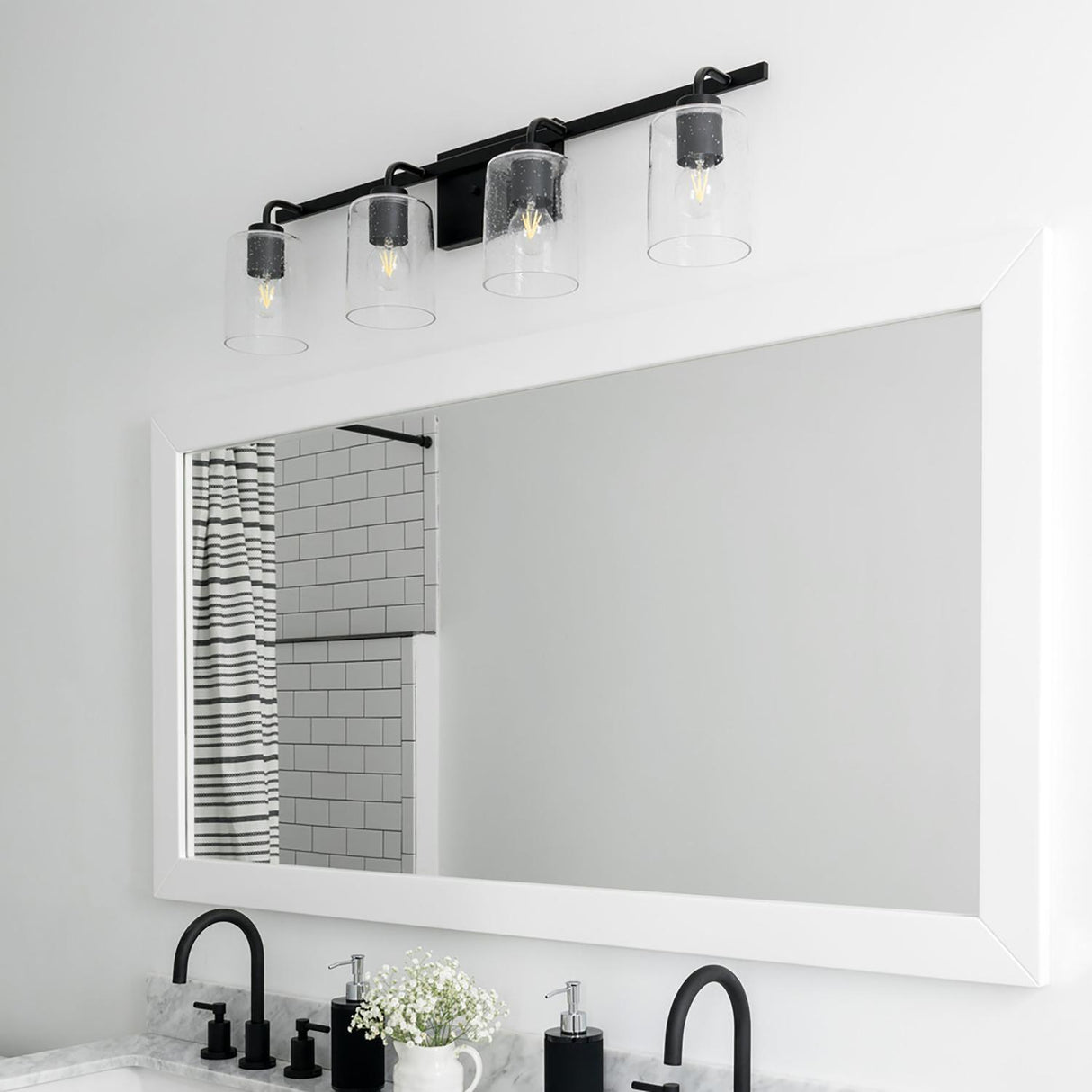 Capital Lighting 128541MB-449 Greyson 4 Light Vanity Matte Black