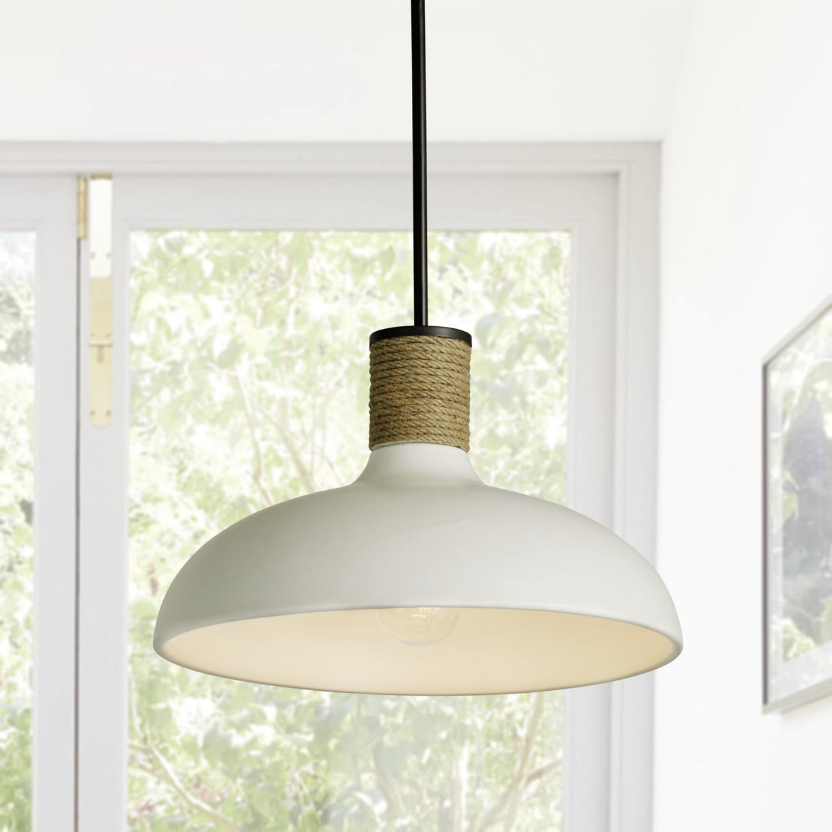 Capital Lighting 340612PW Destin 1 Light Pendant Dark Pewter