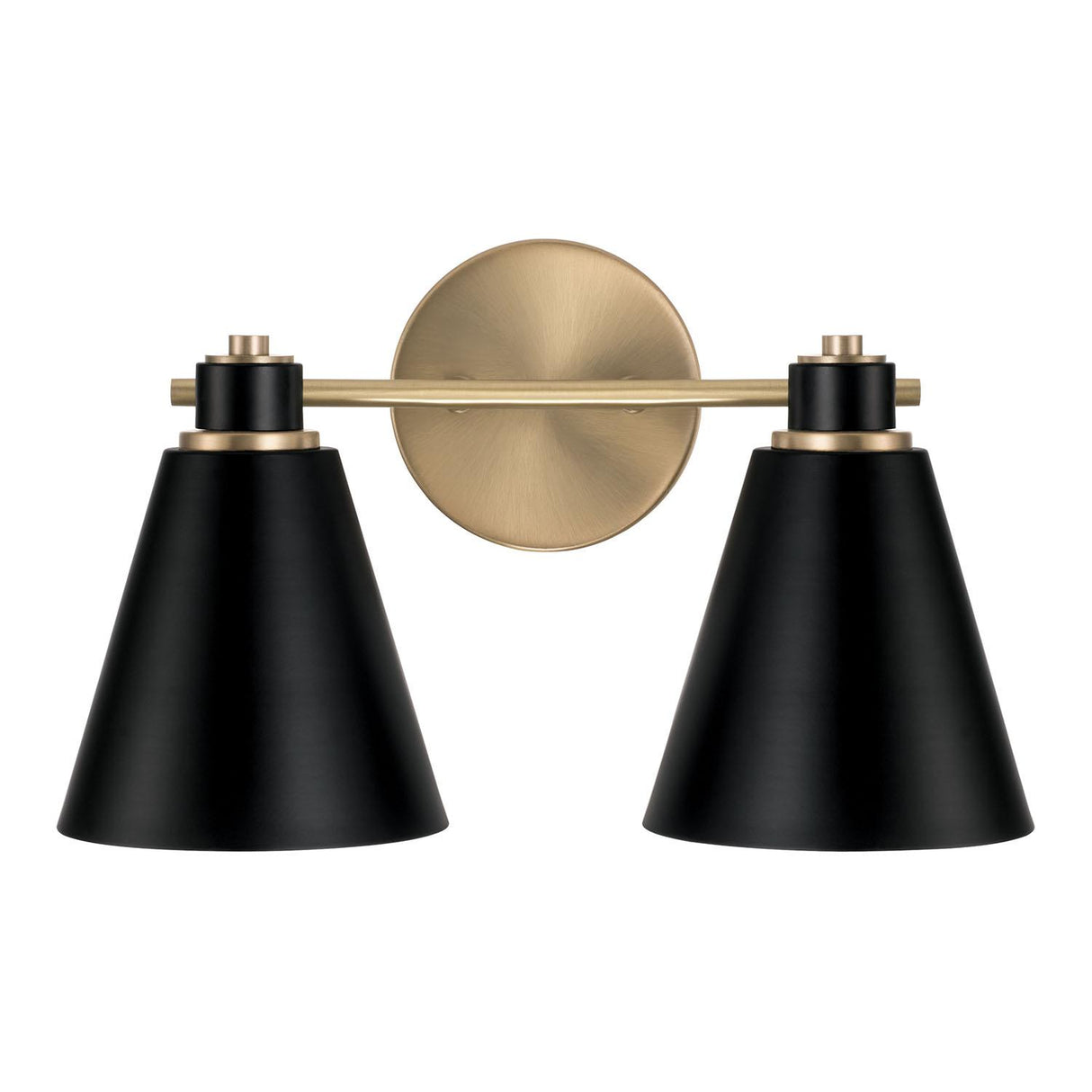 Capital Lighting 150121AB Bradley 2 Light Vanity Aged Brass and Black