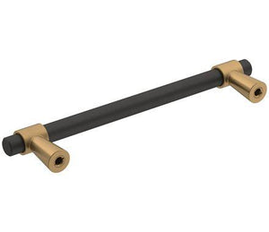 Amerock Cabinet Pull Matte Black/Champagne Bronze 5-1/16 inch (128 mm) Center-to-Center Mergence 1 Pack Drawer Pull Cabinet Handle Cabinet Hardware