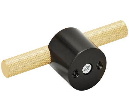 Amerock Cabinet Pull Matte Black/Matte Gold 5/8 inch (16 mm) Center to Center Transcendent 1 Pack Drawer Pull Drawer Handle Cabinet Hardware