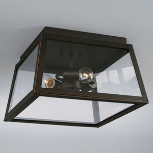 Capital Lighting 943736OZ Leighton 3 Light Outdoor Flush Oiled Bronze