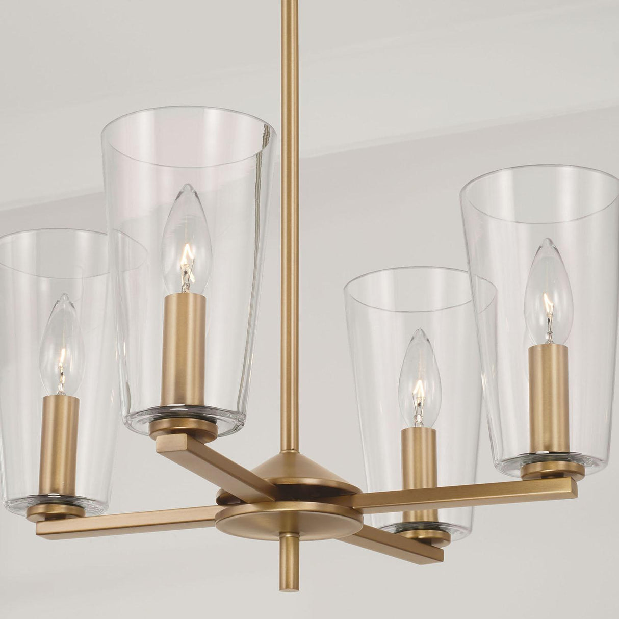 Capital Lighting 348641AD-538 Portman 4 Light Pendant Aged Brass