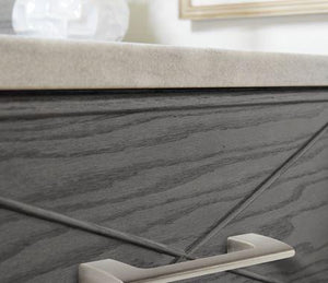 Amerock Cabinet Pull Satin Nickel 3-3/4 inch (96 mm) Center to Center Riva 1 Pack Drawer Pull Drawer Handle Cabinet Hardware