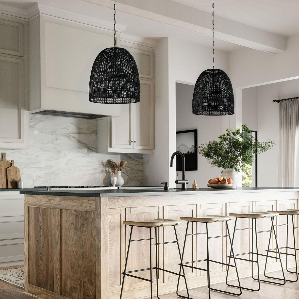 Capital Lighting 347533MB Naomi 3 Light Pendant Matte Black