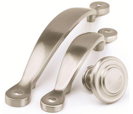 Amerock Cabinet Pull Satin Nickel 5-1/16 inch (128 mm) Center to Center Inspirations 1 Pack Drawer Pull Drawer Handle Cabinet Hardware