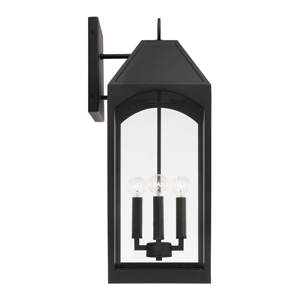 Capital Lighting 946341BK Burton 4 Light Outdoor Wall Lantern Black