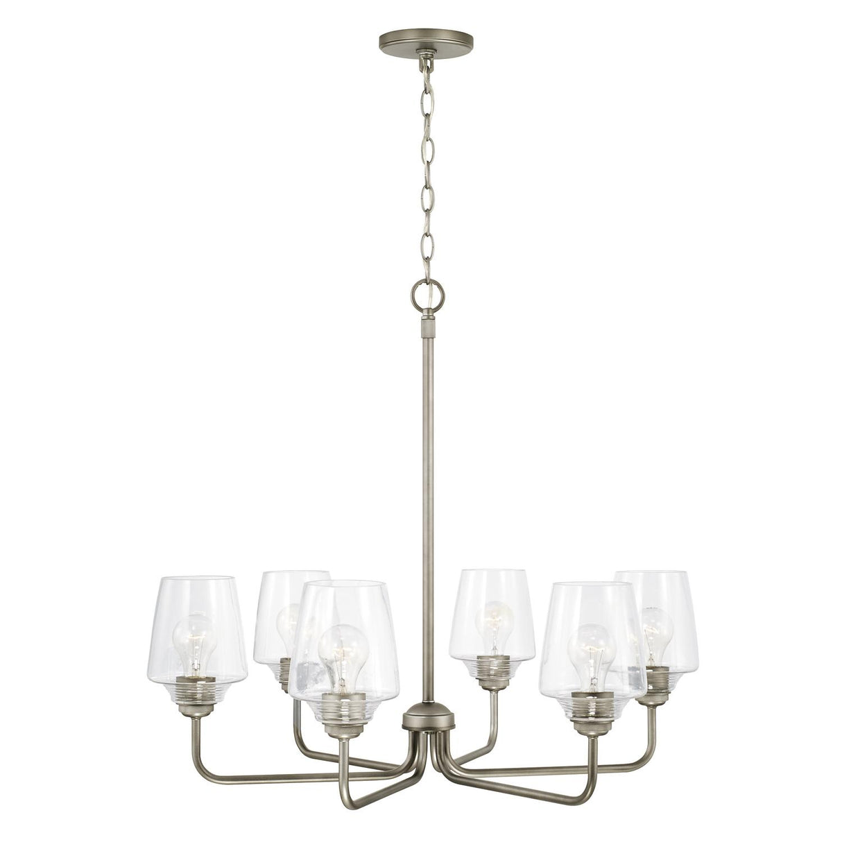 Capital Lighting 442261GR-512 Miller 6 Light Chandelier Graphite