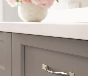 Amerock Cabinet Pull Satin Nickel 3-3/4 inch (96 mm) Center-to-Center Uprise 1 Pack Drawer Pull Cabinet Handle Cabinet Hardware