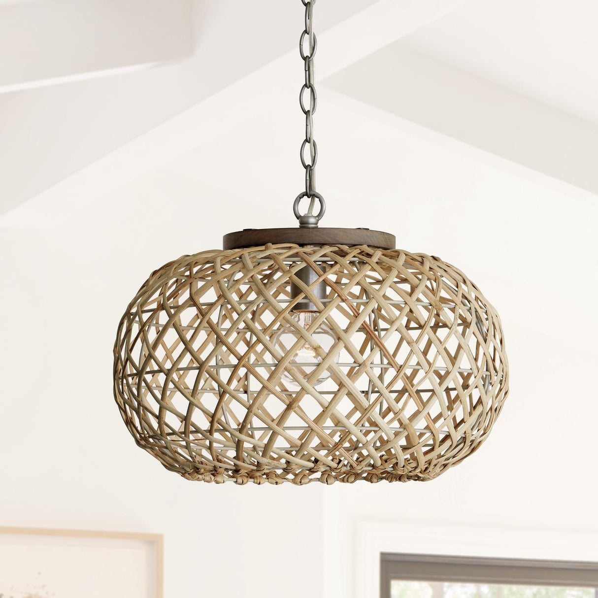 Capital Lighting 340811GK Rainey 1 Light Pendant Grey Wash and Antique Nickel