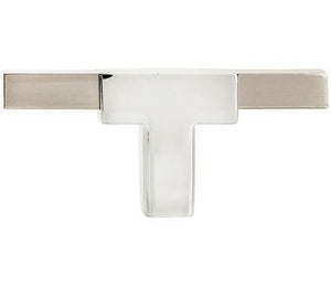 Amerock BP6726G10 Kitchen Cabinet Door or Drawer Knob Polished Chrome/Satin Nickel 2-3/4 inch (70 mm) Length Urbanite 1 Pack Furniture Hardware Bathroom Cabinet Hardware