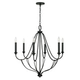 Capital Lighting 441661BI Bentley 6 Light Chandelier Black Iron