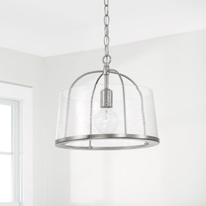 Capital Lighting 247011BN Madison 1 Light Semi-Flush Brushed Nickel