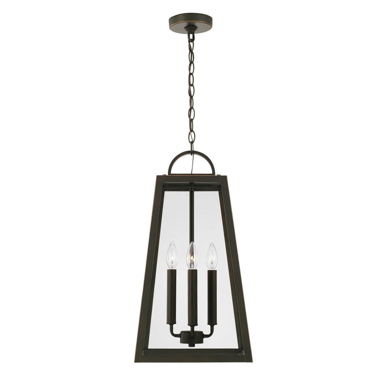 Capital Lighting 943744OZ Leighton 4 Light Outdoor Hanging Lantern Oiled Bronze