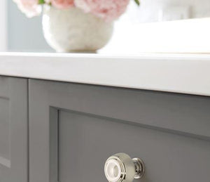 Amerock Cabinet Knob Polished Nickel 1-5/8 inch (41 mm) Diameter Kane 1 Pack Drawer Knob Cabinet Hardware