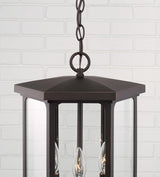 Capital Lighting 946642OZ Walton 4 Light Outdoor Hanging Lantern Oiled Bronze