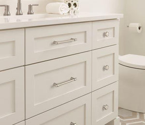 Amerock Cabinet Pull Satin Nickel 5-1/16 inch (128 mm) Center-to-Center Destine 1 Pack Drawer Pull Cabinet Handle Cabinet Hardware