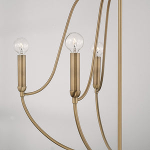 Capital Lighting 447051AD Madison 5 Light Chandelier Aged Brass