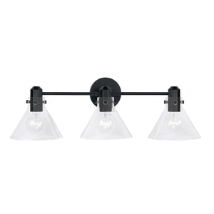 Capital Lighting 145831MB-528 Greer 3 Light Vanity Matte Black
