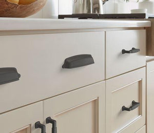 Amerock Cabinet Pull Matte Black 3-3/4 inch (96 mm) Center-to-Center Stature 1 Pack Drawer Pull Cabinet Handle Cabinet Hardware