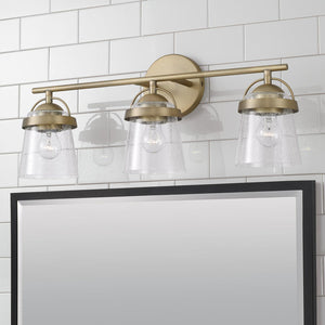 Capital Lighting 147031AD-534 Madison 3 Light Vanity Aged Brass