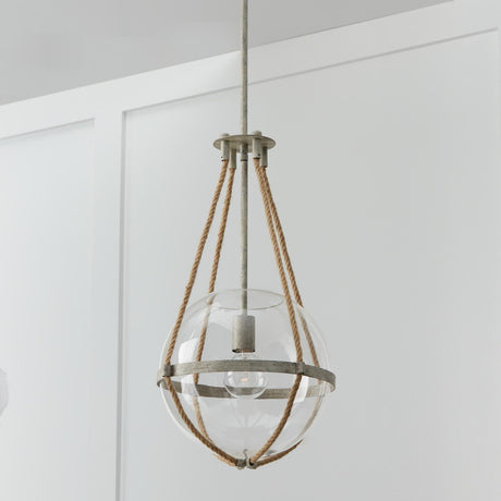 Capital Lighting 327413MS Beaufort 1 Light Pendant Mystic Sand