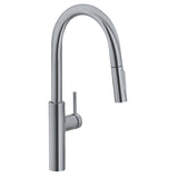 FRANKE PES-PD-SNI Pescara 17-inch Single Handle Pull-Down Kitchen Faucet in Satin Nickel In Satin Nickel