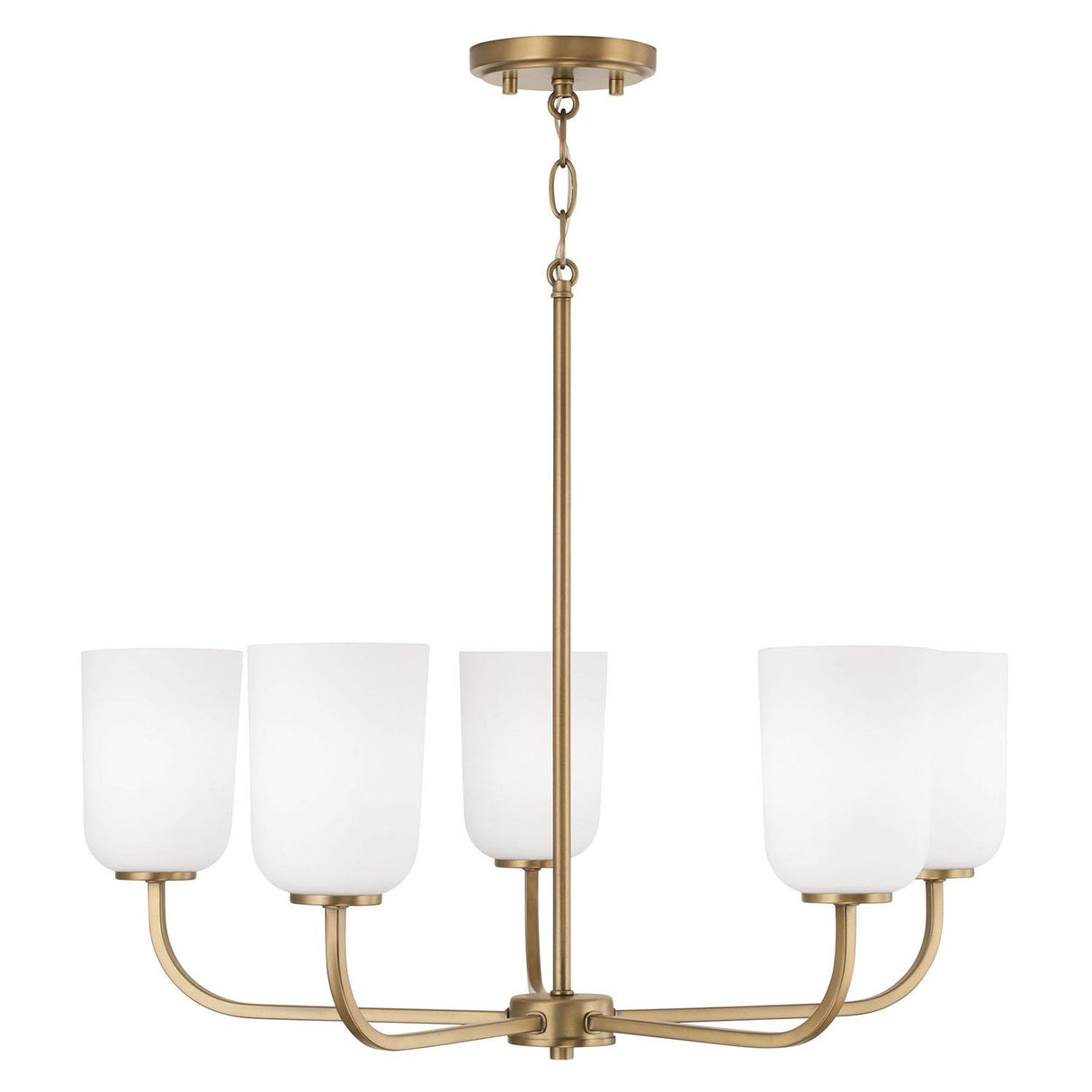 Capital Lighting 448851AD-542 Lawson 5 Light Chandelier Aged Brass