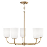 Capital Lighting 448851AD-542 Lawson 5 Light Chandelier Aged Brass