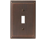 Amerock Wall Plate Oil Rubbed Bronze 1 Toggle Switch Plate Cover Mulholland 1 Pack Light Switch Cover