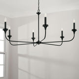 Capital Lighting 448961MB Presley 6 Light Chandelier Matte Black