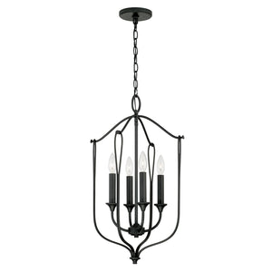 Capital Lighting 541641BI Bentley 4 Light Foyer Black Iron
