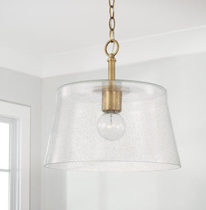 Capital Lighting 246911AD Baker 1 Light Pendant Aged Brass
