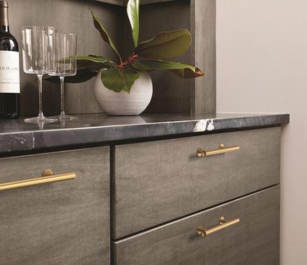 Amerock Cabinet Pull Champagne Bronze 5-1/16 inch (128 mm) Center-to-Center Radius 1 Pack Drawer Pull Cabinet Handle Cabinet Hardware