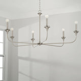 Capital Lighting 448961BN Presley 6 Light Chandelier Brushed Nickel