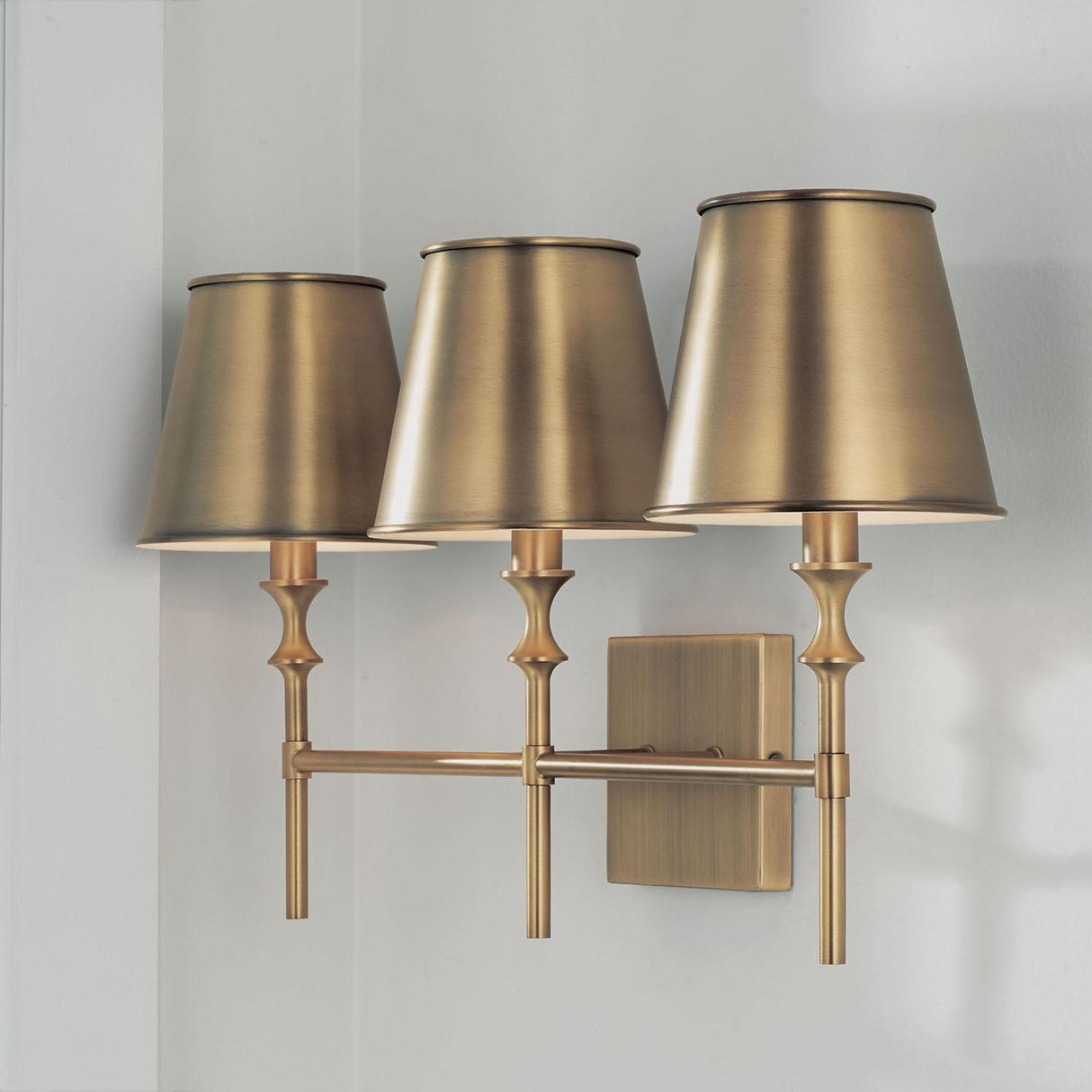 Capital Lighting 149731AD-708 Whitney 3 Light Vanity Aged Brass