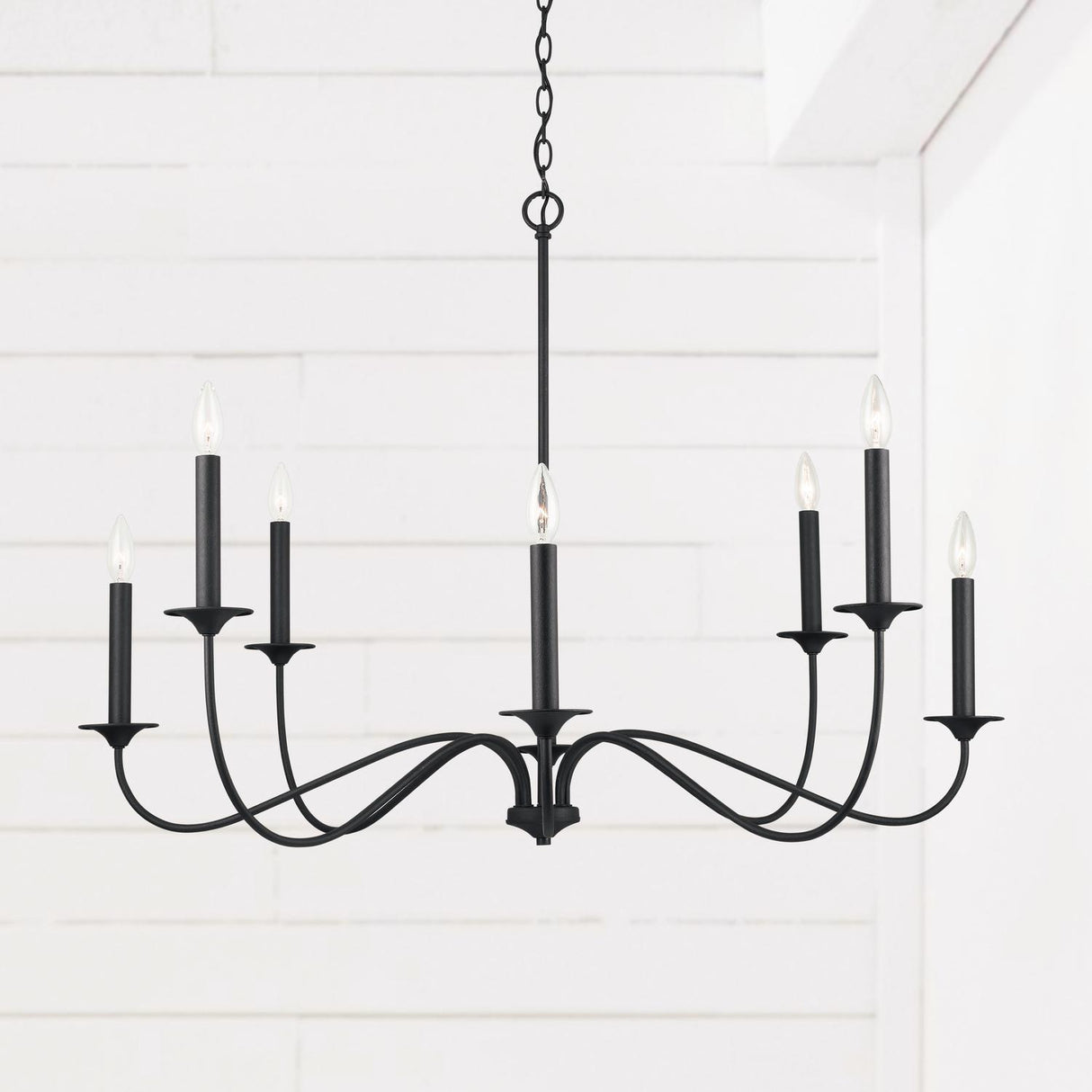 Capital Lighting 437281BI Vincent 8 Light Chandelier Black Iron