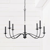 Capital Lighting 437281BI Vincent 8 Light Chandelier Black Iron