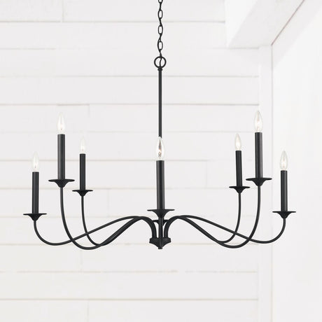 Capital Lighting 437281BI Vincent 8 Light Chandelier Black Iron