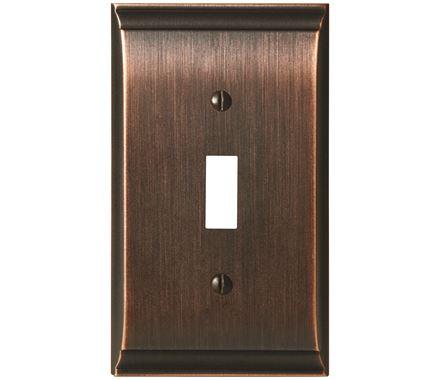 Amerock Wall Plate Oil Rubbed Bronze 1 Toggle Switch Plate Cover Candler 1 Pack Light Switch Cover
