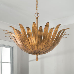 Capital Lighting 349541AG Eden 4 Light Pendant Antique Gold