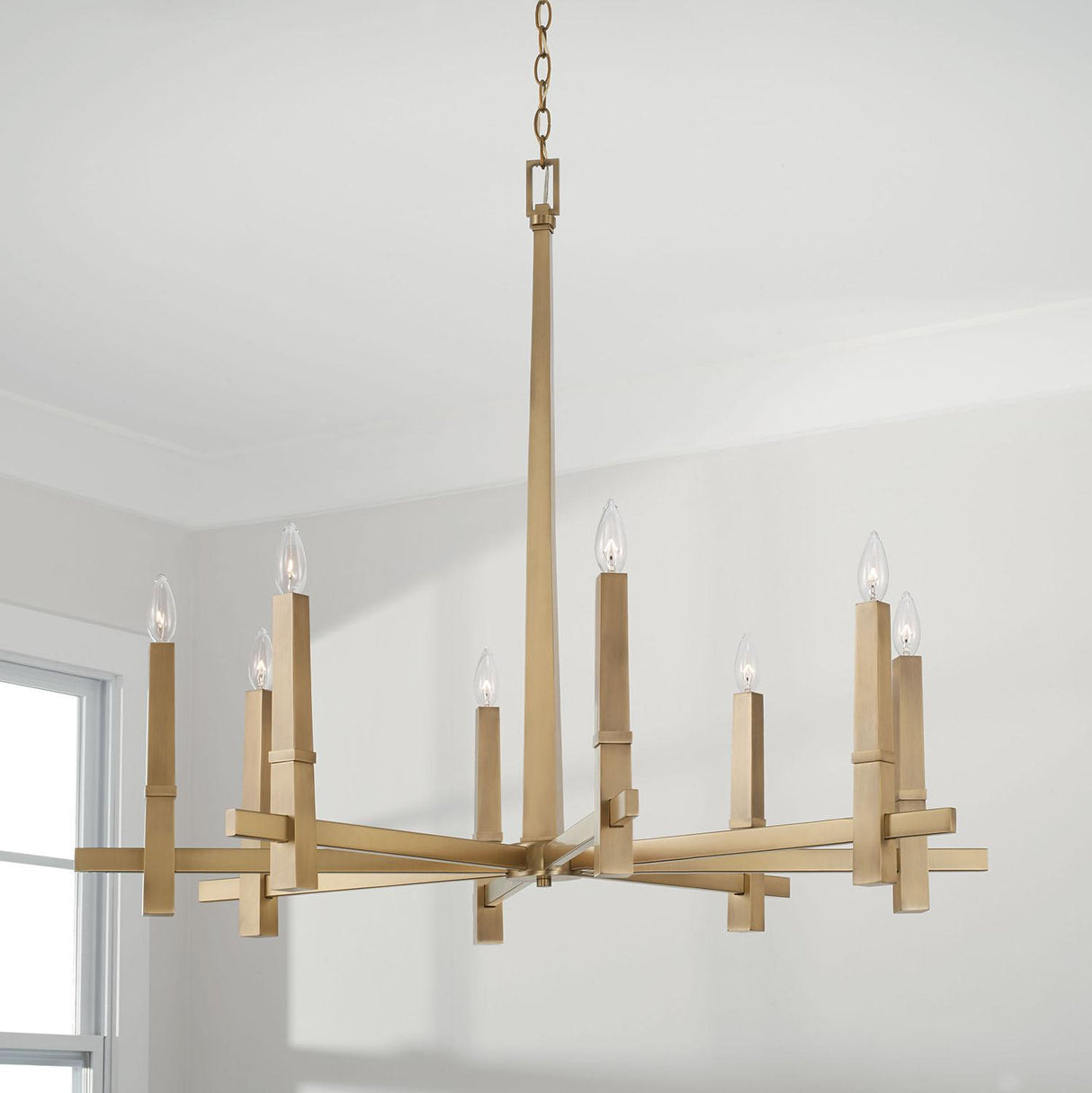 Capital Lighting 449681AD Blake 8 Light Chandelier Aged Brass